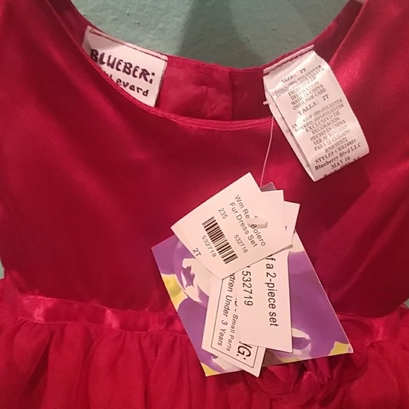 🆕 Blueberi boulevard 2T  red fancy dress - Picture 8 of 8